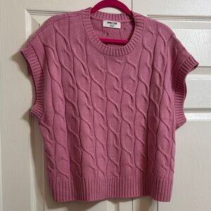 Double Zero Rose Cable Knit Sweater Vest BRAND NEW